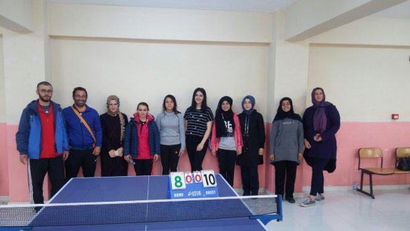 İlçe Milli Eğitim Müdürlüğü Liseler Arası Masa Tenisi Turnuvası Yapıldı.